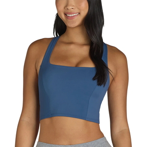 บราออกกำลังกายเซ็กซี่สำหรับผู้หญิงบราสำหรับใส่เล่นโยคะคอวีรูปตัวยูน้ำหนักเบาสปอร์ตบราสำหรับใส่วิ่งเปิดหลังโลโก้ได้ตามต้องการ - Product Image 3