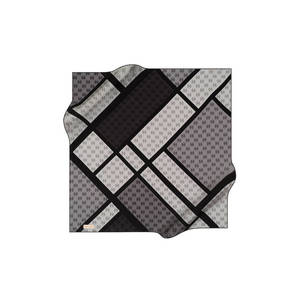 Luxury 100% Silk Geometric Pattern Scarf-Designer Long Square Scarf for Spring & Winter - Product Image 1