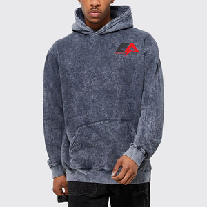 Sudadera con capucha térmica para hombre lavada Vintage de peso pesado de alta calidad y Sudadera con capucha personalizable para hombre - Product Image 1