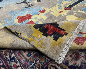 NOEUD RUG fait à la main noué de haute qualité laine Oushak nouveau design moderne travail doublure motif tapis pour salon, chambres à coucher - Product Image 2