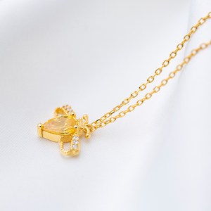 ผึ้งการออกแบบซิทรินเพทายหินเสน่ห์จี้ตุรกีที่ทำด้วยมือขายส่ง925เครื่องประดับเงินสเตอร์ลิง - Product Image 4