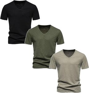Camiseta de manga corta fina de seda helada para hombre al por mayor, Camiseta de algodón mercerizado antideslizante de color sólido fresco de verano para hombre - Product Image 6