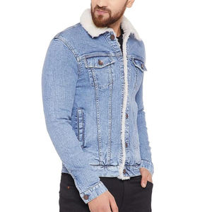 Chaqueta vaquera con cremallera completa personalizada cálida a prueba de viento a precio barato directo de fábrica para hombre chaquetas de calle para hombre de Pakistán - Product Image 6