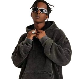 2025 New High Quality 100% Cotton Acid Washed Hoodie High Street Series Washing <b>Sweater</b> Stone Washed <b>Vintage</b> Hoodie For Unisex - Product Image 1