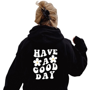 Sweat à capuche en molleton doux pour femme XS Hip Hop Streetwear décontracté 'I Will Praise Him Every Season' Manteau à capuche imprimé automne - Product Image 4