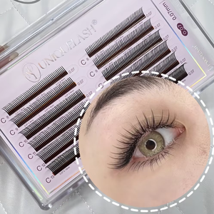 UNIQUE LASH Professionnel de la plus haute qualité Fabriqué en fibre de Corée Extensions de cils faites à la main souples et vaporeuses 0.07mm C Curl Plateau unique - Product Image 1