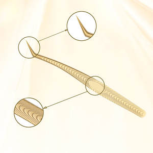 Pince à épiler pour extensions de cils HASIBI NAQIBI SURGICAL CORPORATION, à prise diamant, antistatique, durable, couleur or plasma, vente chaude - Product Image 4