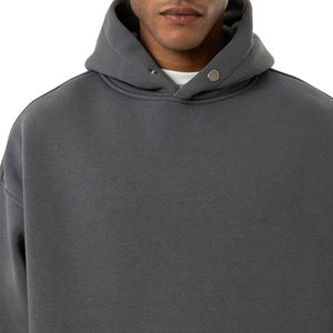 Sweat-shirt à capuche en polaire pour homme en gros, avec logo personnalisé, poche, coupe ample et ample, tissu respirant et anti-froissement - Product Image 2