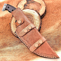 Pisau Tracker Baja Damaskus Buatan Tangan Full Tang untuk Aktivitas Luar Ruangan, Bushcraft, Berkemah, Berburu, Utilitas, Bowie, Tempur, Pisau OEM