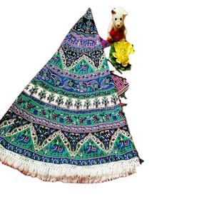 Nouvelle collection de serviettes de plage rondes imprimées et personnalisées avec franges Fabricant en Inde - Product Image 1