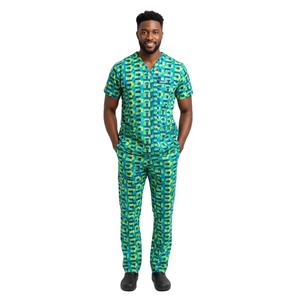 Ensemble de blouses médicales pour hommes, coupe fiable, personnalisable, durable, confortable, haut à col en V et pantalon, uniforme médical pour clinique et hôpital, approvisionnement en vrac - Product Image 5