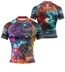 Ventes en gros de rashguards personnalisés imprimés par sublimation, rashguards de BJJ, design personnalisé, t-shirt à manches courtes respirant pour hommes - Product Image 1