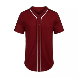 Dernière nouveauté Pas cher Prix de haute qualité pour hommes Maillot de baseball OEM Quickdry Léger 100% Polyester Tissu - Product Image 5