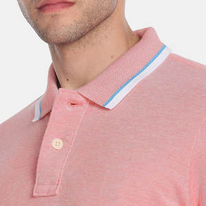 "Polo <b>Shirts</b>, <b>Men's</b> Light <b>Pink</b> Polo T-<b>Shirt</b> with Contrast Collar & Comfortable Summer Wear OEM ODM Best Polo Supplier" - Product Image 5