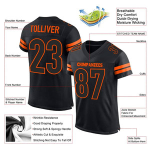 Nouveaux maillots de football américain légers de qualité supérieure, fabriqués en usine, imprimés en sérigraphie, 100 % polyester, collection 2025 - Product Image 2