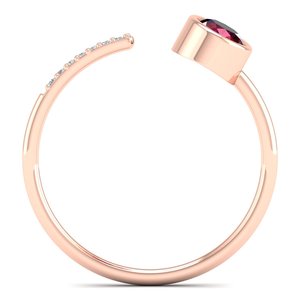 Bague en argent sterling 925 certifiée REYES GRA avec moissanite, pierre de naissance, taille ovale, 0,5 carat, rubis, bijoux fins pour femmes - Product Image 4