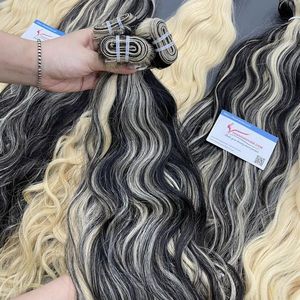 Extensiones de cabello vietnamita de color caliente Paquete de cabello humano Cabello Rubio Destacados Onda Precio de fábrica - Product Image 6