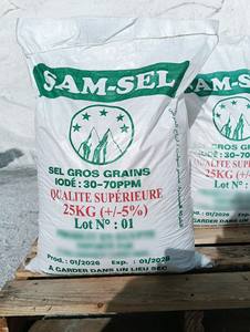 SAM SEL Sel de table raffiné iodé grossier solide 25 kg, qualité alimentaire, certifié ISO et HACCP, sel de mer Celtique en vrac en sac - Product Image 2