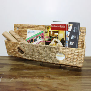 Handmade Woven Seagrass <b>Magazine</b> Rack <b>Storage</b> Shelf Display Stand for Home and Kitchen - Product Image 5