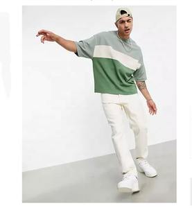 Camiseta de gran tamaño de algodón 100% para hombre, ropa de calle con hombros caídos, calidad de lujo, logotipo personalizado, camisetas lisas para hombre - Product Image 3