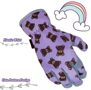 Guantes transpirables duraderos suaves para jardinería de cuero de gamuza para niños - Product Image 3