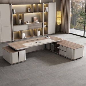 Modern <b>Extendable</b> Solid Wood Electric adjustable L-shaped Eco-friendly <b>extendable</b> CEO office furniture Easy Assembly - Product Image 3