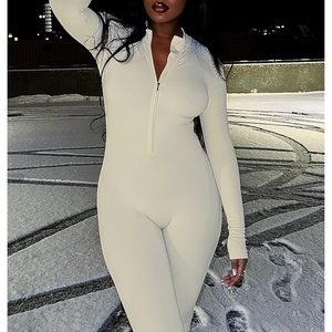 Mono de calidad superior para mujer Yoga acanalado de una pieza Tank Tops Mamelucos Ejercicio Monos - Product Image 2