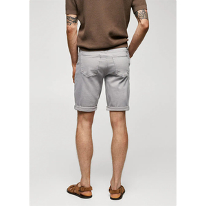 Msdj กางเกงยีนส์ผ้าเดนิมเซ็กซี่สีเงินสำหรับผู้ชายกางเกงขาสั้นระบายอากาศแบบลำลองมีซิปทรงพอดีตัวสำหรับผู้ชาย - Product Image 2