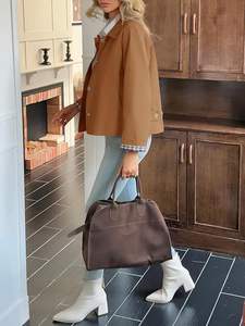 Manteau trench court pour femme, léger, à simple boutonnage, coupe-vent, mode automne-printemps, vêtements d'extérieur - Product Image 5