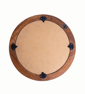 กระจกติดผนังกระจกห้องน้ำพร้อมกรอบไม้วอลนัททรงกลมเป็นมิตรต่อสิ่งแวดล้อม - Product Image 3