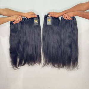 Tissage de cheveux indiens bruts lisses, Cheveux humains vierges cambodgiens bouclés à cuticules alignées, Fournisseur de cheveux indiens à cuticules alignées - Product Image 2
