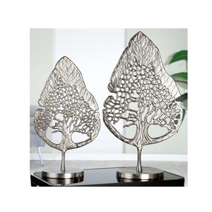 Metal Decorative Handcrafted Sculpture for Home Table Decor for Centerpiece SET of 2 Tree Standing Sculpture Modern Abstract - Product Image 1