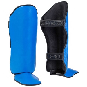 Leather <b>Shin</b> <b>Guards</b> for <b>Muay</b> <b>Thai</b> MMA Kickboxing Boxing Sparring Protective Instep Kick Pads - Product Image 5