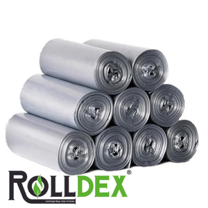 Sacs poubelle ménagers biodégradables en rouleau avec fermeture éclair en PE noir imprimés sur mesure en gros - Product Image 2