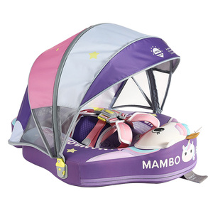 Mambobaby Flotteur Bébé Licorne 3D Sans Air, Violet, Flotteur de Piscine Non Gonflable pour Nourrissons - Product Image 3