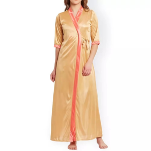 Camisón Elegante de Satén de Seda para Mujer, Ropa de Dormir Cómoda con Cintura Elástica en Diferentes Colores, Vestido de Noche Personalizable - Product Image 1