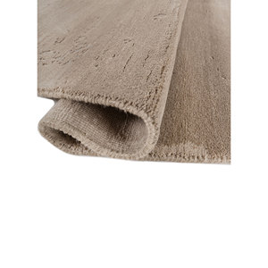 Tapis rectangulaire en laine et soie de bambou noué à la main Kavi Blue, couleur unie, pour la maison et la chambre, pour le salon et le couloir - Esk-325(Fr) - Product Image 2