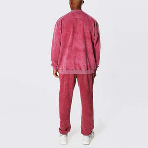 Jogging personnalisé délavé à l'acide pour hommes, taille haute, streetwear, cordon élastique, molleton, grande taille, style décontracté, design vierge personnalisé - Product Image 6