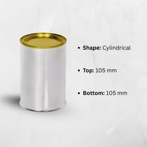 Lata Cilíndrica Industrial de Hojalata Mate con Impresión de Logotipo Personalizado para Envasado de Pintura, Solventes y Productos Químicos, Marca AVIGHNA - Product Image 2