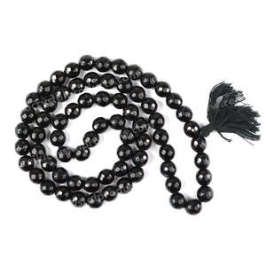 Collar Mala de Cuentas Facetadas de Piedra de Cristal Natural - Gemas Hechas a Mano de 10mm para Meditación, Yoga, Reiki y Japa - Para Hombres y Mujeres - Product Image 1