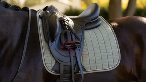 Luxury English <b>saddle</b> pad wholesale durable soft quilted material breathable lining lightweight comfortable equestrian - Product Image 2