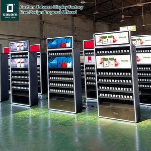 Cigarette métal présentoir à cigarettes support armoire avec tiroir de rangement éclairage d'ambiance de vente - Product Image 1