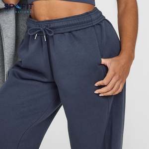 Streetwear personnalisé hiver devant plat 100% coton pantalons de survêtement surdimensionnés pour les femmes - Product Image 2