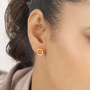 Stainless Steel Gold Bee Stud <b>Earrings</b> with <b>Pearl</b> <b>and</b> <b>Diamond</b> Accents for Wedding <b>and</b> Party - Product Image 2