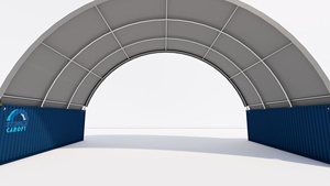 Personnalisation 40ft Expédition Dôme Conteneur Toits Couverture Stockage Industriel Tentes Conteneur Garage Abri Auvent - Product Image 3