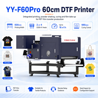 Machine d'impression DTF automatique YY-F60Pro 60 cm avec double agitateur de poudre I3200-A1 pour l'impression personnalisée de t-shirts et vêtements en boutique