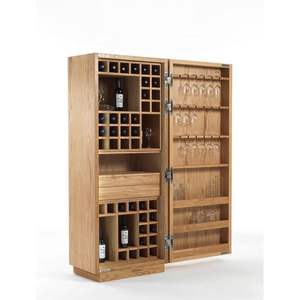 Gabinete de cocina alto Madera de teca Aspecto natural Gabinete de Bar de alta calidad para cafetería Restaurante Muebles de Bar de cocina - Product Image 5