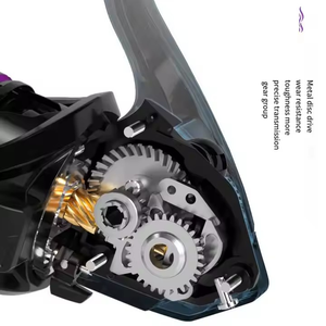 Moulinet de pêche spinning pour eau salée à longue portée avec corps métallique anti-corrosion, idéal pour la pêche en ruisseau ou en lac – Option de vente en gros pour les détaillants - Product Image 2