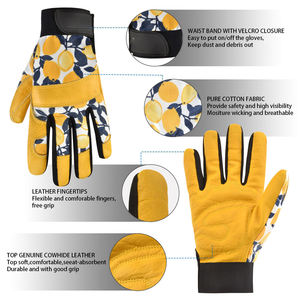 ถุงมือทำงานหนังวัวสองข้างแยกเป็นสองส่วนสำหรับคนงานถุงมือนิรภัยสำหรับทำสวนงานออกแบบได้ตามที่ต้องการ - Product Image 5