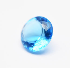 Piedra preciosa suelta creada en laboratorio de Topacio Azul de grado AAA con tamaños calibrados de corte de diamante de 7 mm a 16 mm para joyería - Product Image 3